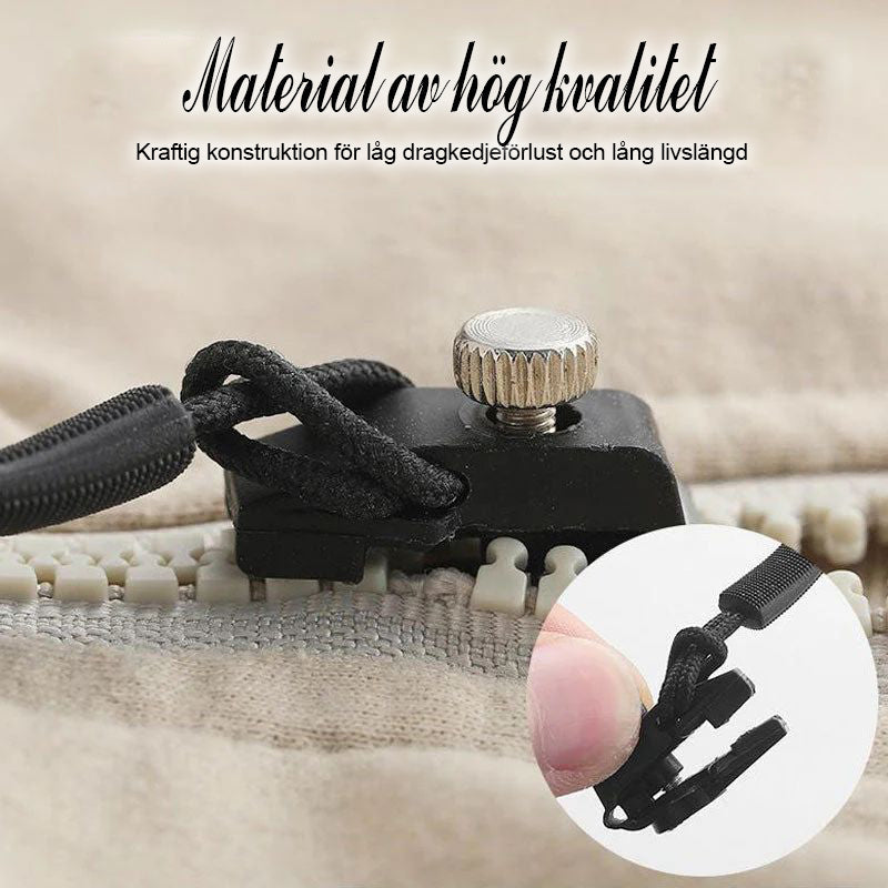 Aftagelig lynlås (6 stk.)