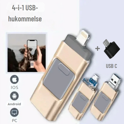 4-i-1 USB-nøgle | Lynhurtig billedoverførsel